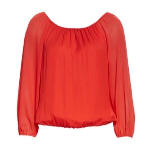 *NWT* Alice + Olivia Tie Waist Peasant Blouse - M